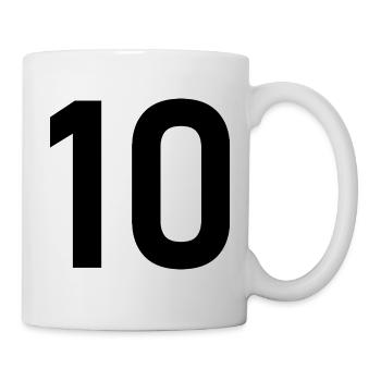 10. 10 YEARS. 10th ANNIVERSARY. 10 YEAR ANNIVERSARY. - Mug - white - Right