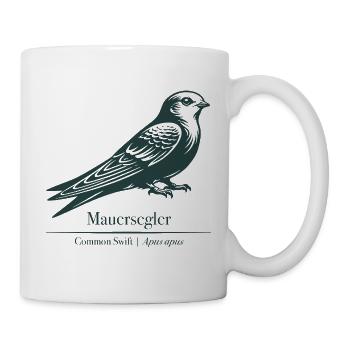 Silhouette Rapide | Ornithologie | Dessin - Mug blanc - blanc - Droite