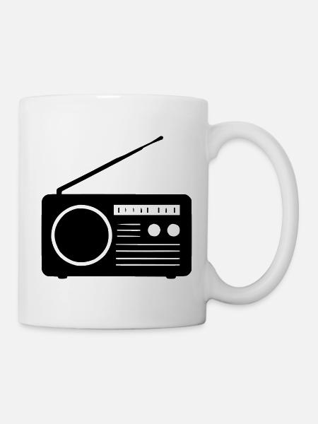 Retro-Radio Design - Tasse - Weiß
