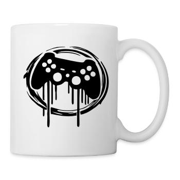 gaming kontroller kreis muster - Tasse - Weiß - Rechts