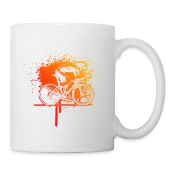 Motif emblématique du vélo de route - Mug blanc - blanc - Droite