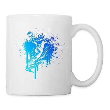 Motif handball pour vrais amoureux pour hommes - Mug blanc - blanc - Droite