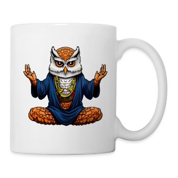 Eulen Yoga - Tasse - Weiß - Rechts