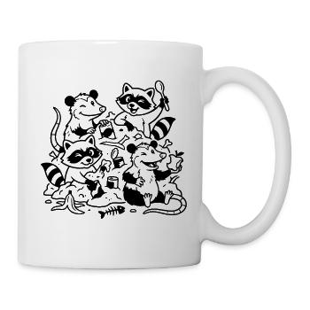 Gastronomie parmi les amateurs d’ordures - Mug blanc - blanc - Droite