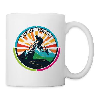 Trail Blazer Mountain Bike Enduro MTB Ride Motif - Mug - white - Right