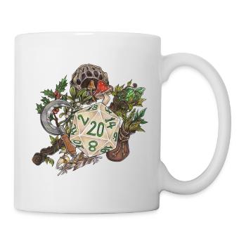 Druide de dés de table D20 pour jeu de rôle - Mug blanc - blanc - Droite