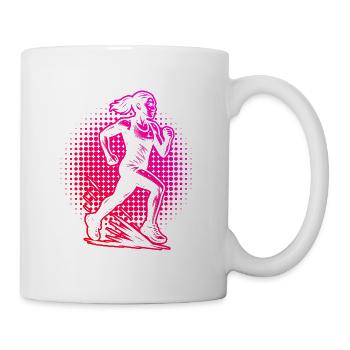 Running motif that works immediately - Mug - white - Right