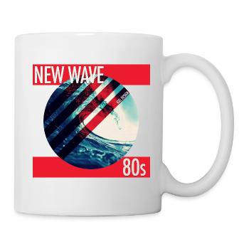 Neue Welle Neon Surf 80er - Tasse - Weiß - Rechts