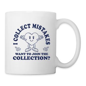 I Collect Mistakes – Retro Comic Flirt Saying - Mug - white - Right