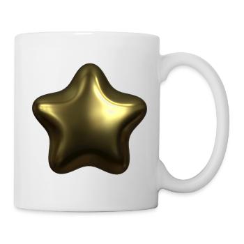 Gold Metallic Star Balloon - Mug - white - Right