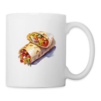 Colorful Vegetable Wrap Illustration - Mug - white - Right