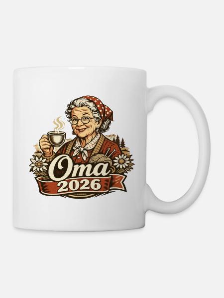 Oma 2026 Loading Geschenk Enkelkind  - Tasse - Weiß