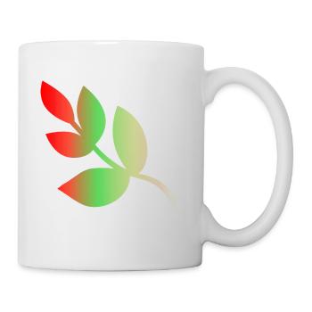 BLATT. NATUR. ÖKOLOGIE. ORGANISCH. BAUM. NACHRICHT - Tasse - Weiß - Rechts