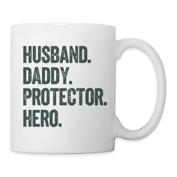 Husband Daddy Protector Hero - Mug - white - Right