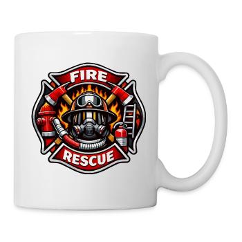 Insigne de secours des pompiers - Mug blanc - blanc - Droite
