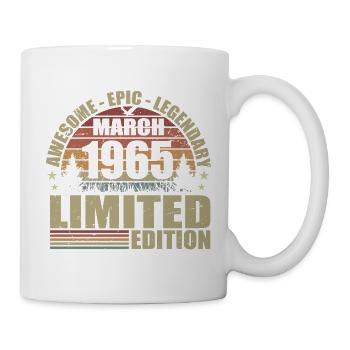 Millésime Mars 1965 Anniversaire - mars 1965 - Mug blanc - blanc - Droite