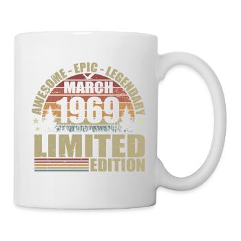 Millésime Mars 1969 Anniversaire - mars 1969 - Mug blanc - blanc - Droite
