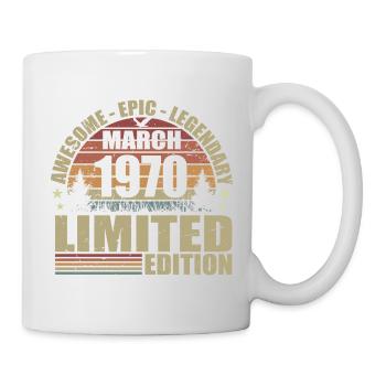 Millésime Mars 1970 Anniversaire - mars 1970 - Mug blanc - blanc - Droite