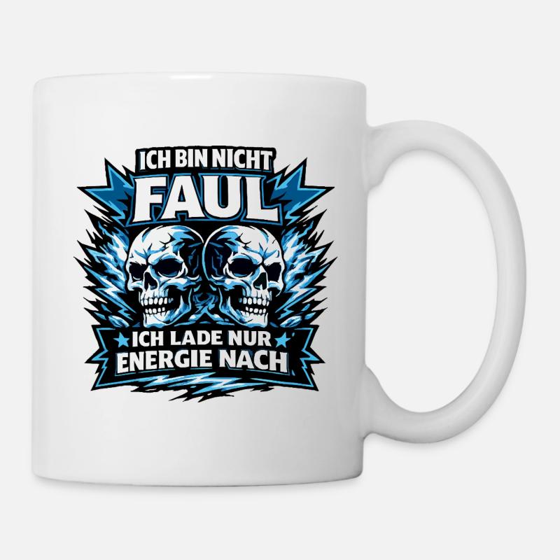 Je recharge de l’énergie pour des crânes - Mug blanc - blanc