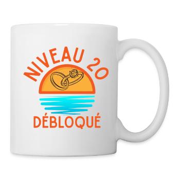 Level 20 Unlocked, a creative and joyful touch - Mug - white - Right