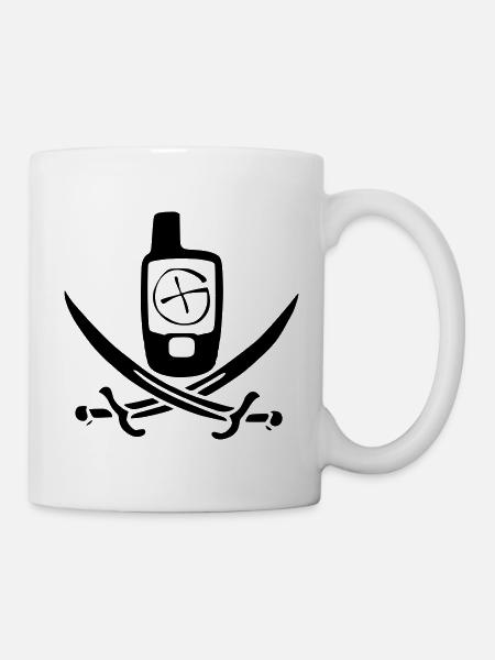 Geocaching Pirate Flag - Mug - white