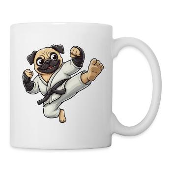 Carlin, coup de pied, autodéfense, arts martiaux - Mug blanc - blanc - Droite