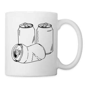 Can as a motif for sayings and beer fans - Mug - white - Right