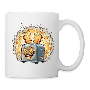 Explosion de miettes de grille-pain riant - Mug blanc - blanc - Droite