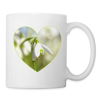 Conception du Cœur du Perce-Neige - Mug blanc - blanc - Droite