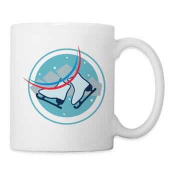 Duo Eisschnellläufer Skates - Tasse - Weiß - Rechts