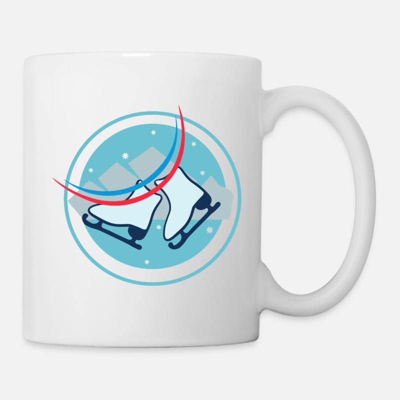 Duo Eisschnellläufer Skates - Tasse - Weiß