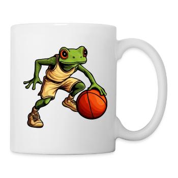 Basketball Frosch - Tasse - Weiß - Rechts