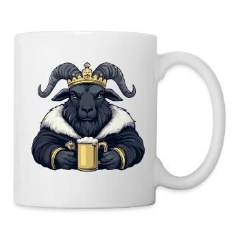 Bergziege Bier König - Tasse - Weiß - Rechts