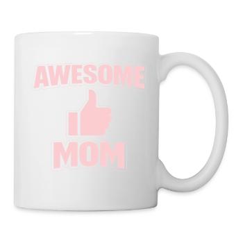 AWESOME MOM – Pink Cool Statement - Mug - white - Right