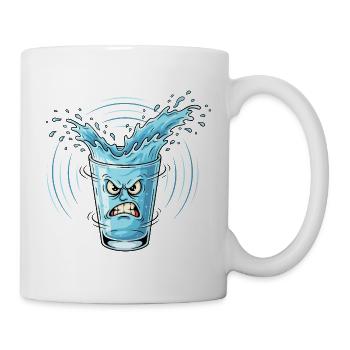 Wütendes Wasserglas Splash - Tasse - Weiß - Rechts