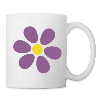 fleur de violette, fleur de violette, fleur de violette - Mug blanc - blanc - Droite