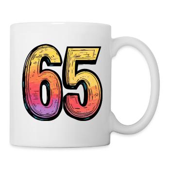 65 chiffres colorés - Mug blanc - blanc - Droite