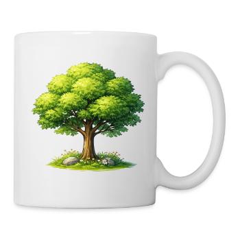 Baum im Sonnenlicht  - Tasse - Weiß - Rechts