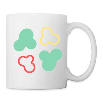 Forme des cellules d’amibe colorées - Mug blanc - blanc - Droite