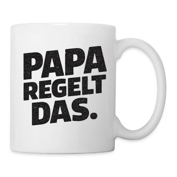 Papa s’en occupe – Drôle de cadeau de papa - Mug blanc - blanc - Droite