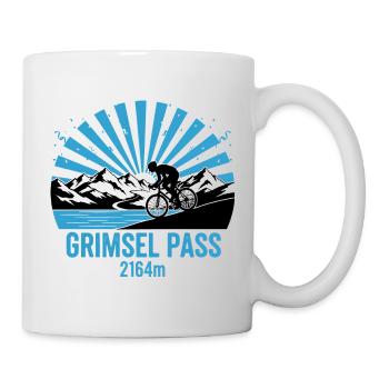 Passage du Grimsel Alpes suisses Art de la montagne cyclable - Mug blanc - blanc - Droite
