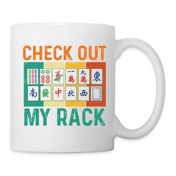 Schau dir meine Rack-Mahjong-Spielerplättchen an - Tasse - Weiß - Rechts