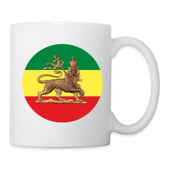 Lion of Judah Rasta Reggae Roots Jah Rastafari - Tasse - Weiß - Rechts