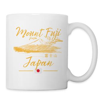 Mount Fuji Sonnenmeer Design - Tasse - Weiß - Rechts