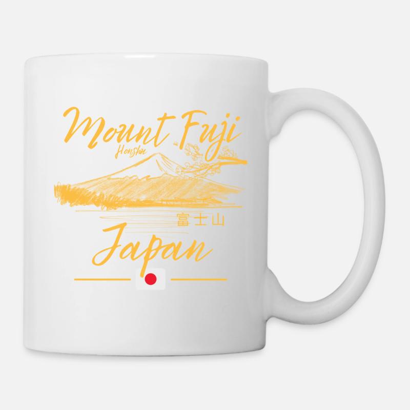 Conception de la mer ensoleillée du mont Fuji - Mug blanc - blanc