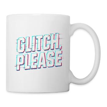 Glitch bitte | Retro Gaming Hacker Vibes - Tasse - Weiß - Rechts