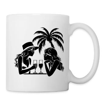 Palmiers de fête pour filles - Mug blanc - blanc - Droite