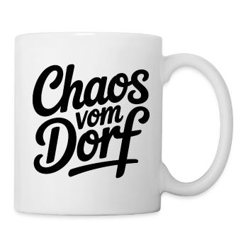 Chaos from the village funny saying for village kid - Mug - white - Right