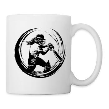 Cricket Woman Silhouette - Mug - white - Right