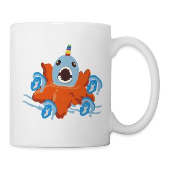 Einhorn Fisch - Tasse - Weiß - Rechts